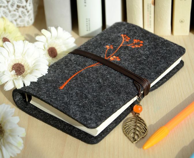 customizable classic vintage a3 a4 size elastic strap felt notebook customizable classic vintage a3 a4 size elastic strap felt notebook